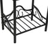 Bedside Table Steel and Tempered Glass 45x30.5x60 cm Black