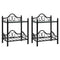 Bedside Tables 2 pcs Steel and Tempered Glass 45x30.5x60 cm Black