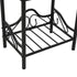 Bedside Tables 2 pcs Steel and Tempered Glass 45x30.5x60 cm Black