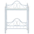 Bedside Table Steel and Tempered Glass 45x30.5x60 cm White