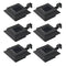 Outdoor Solar Lamps 6 pcs LED Square 12 cm Black