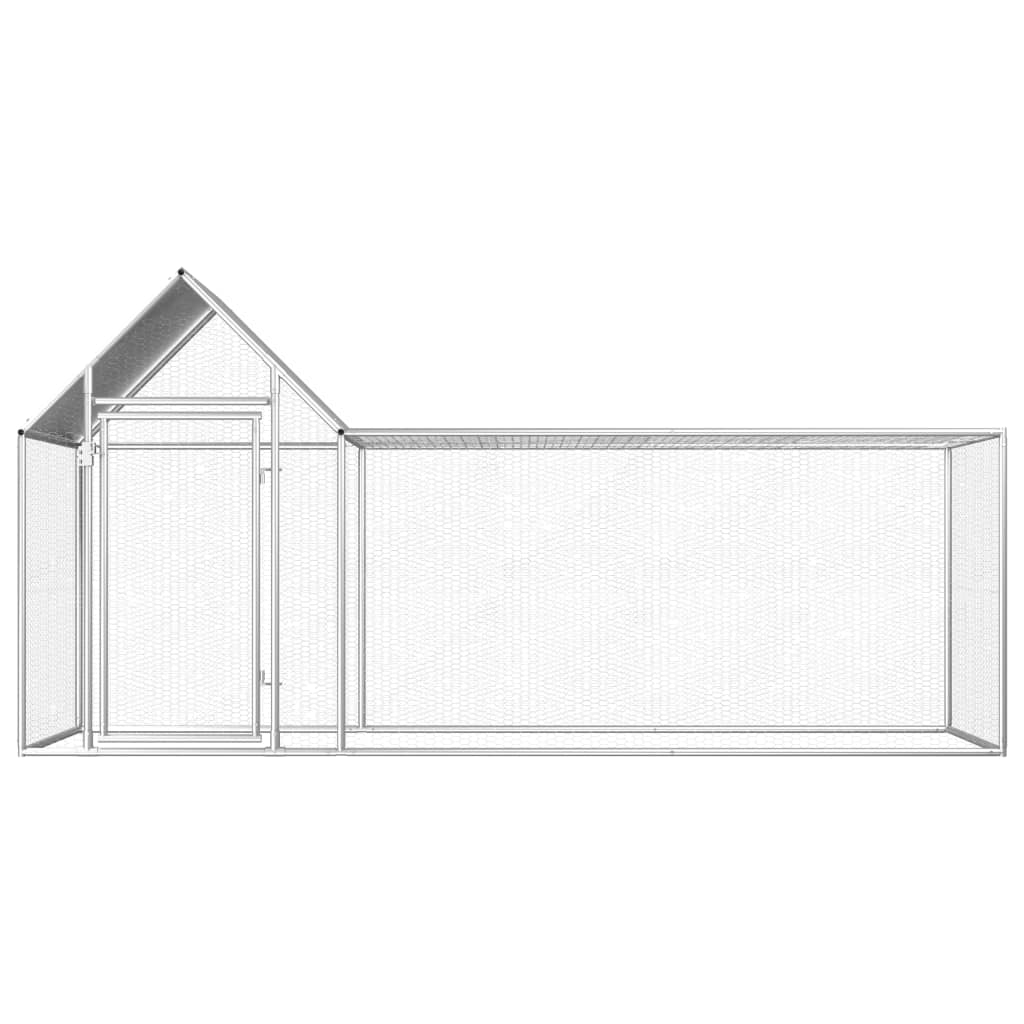 Chicken Coop 3x1x1.5 m Galvanised Steel