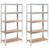 Storage Shelves 2 pcs 90x40x180 cm MDF