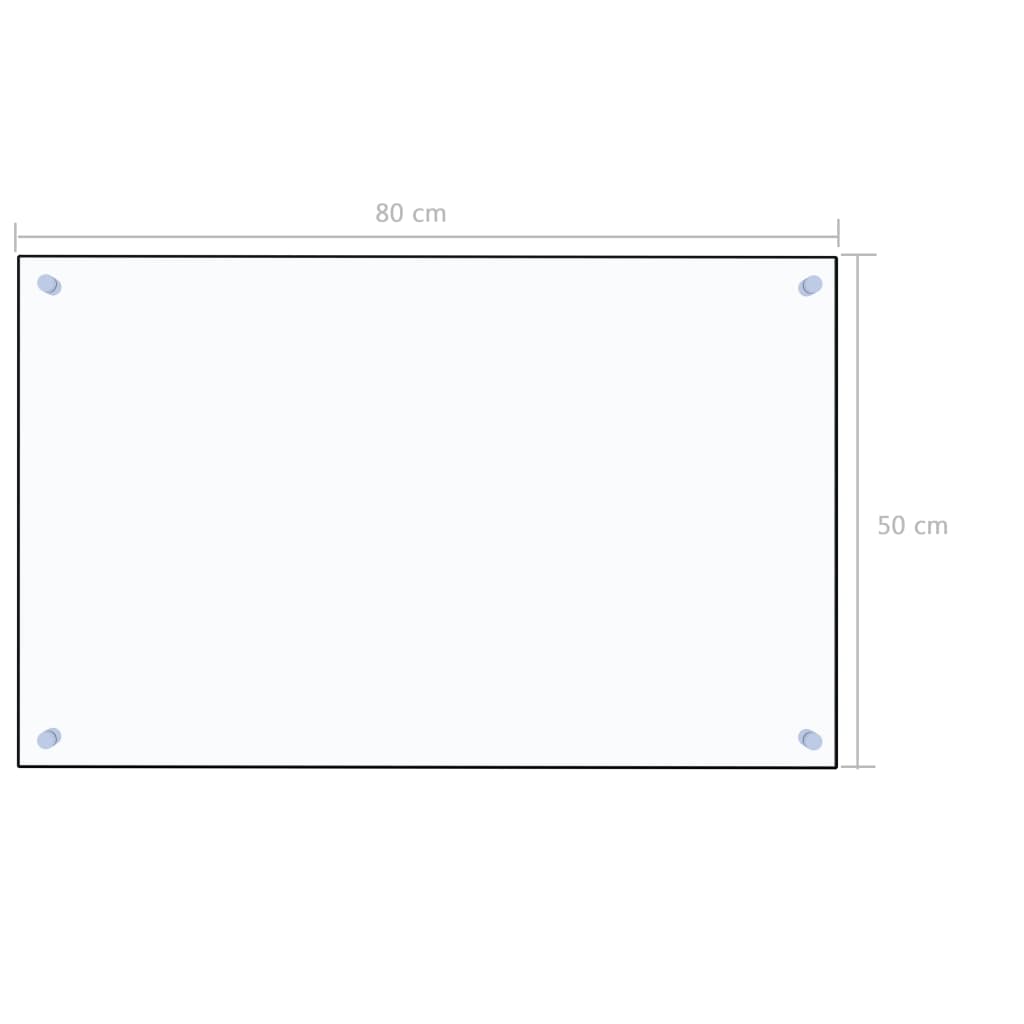 Kitchen Backsplash Transparent 80x50 cm Tempered Glass