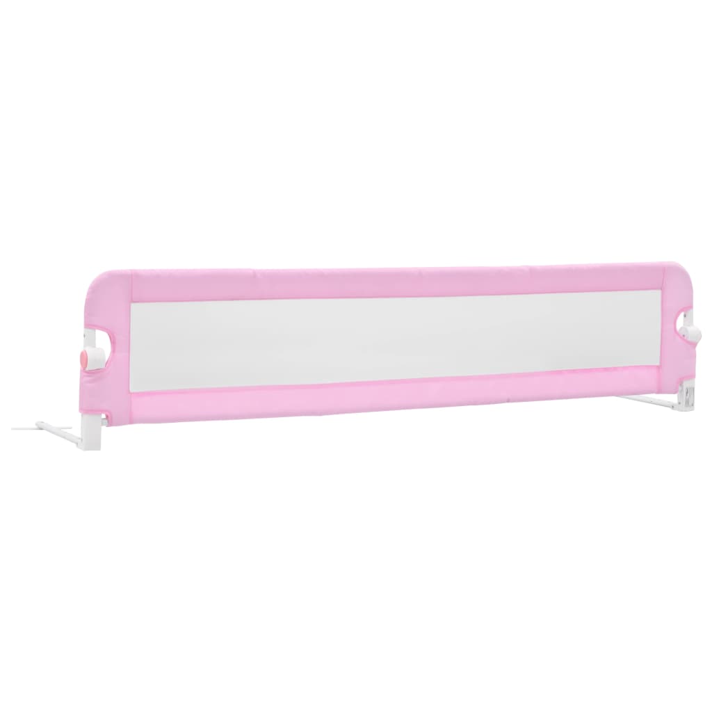 Toddler Safety Bed Rail Pink 180x42 cm Polyester