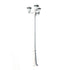 Garden Light Post 3-arms 215 cm White Aluminium