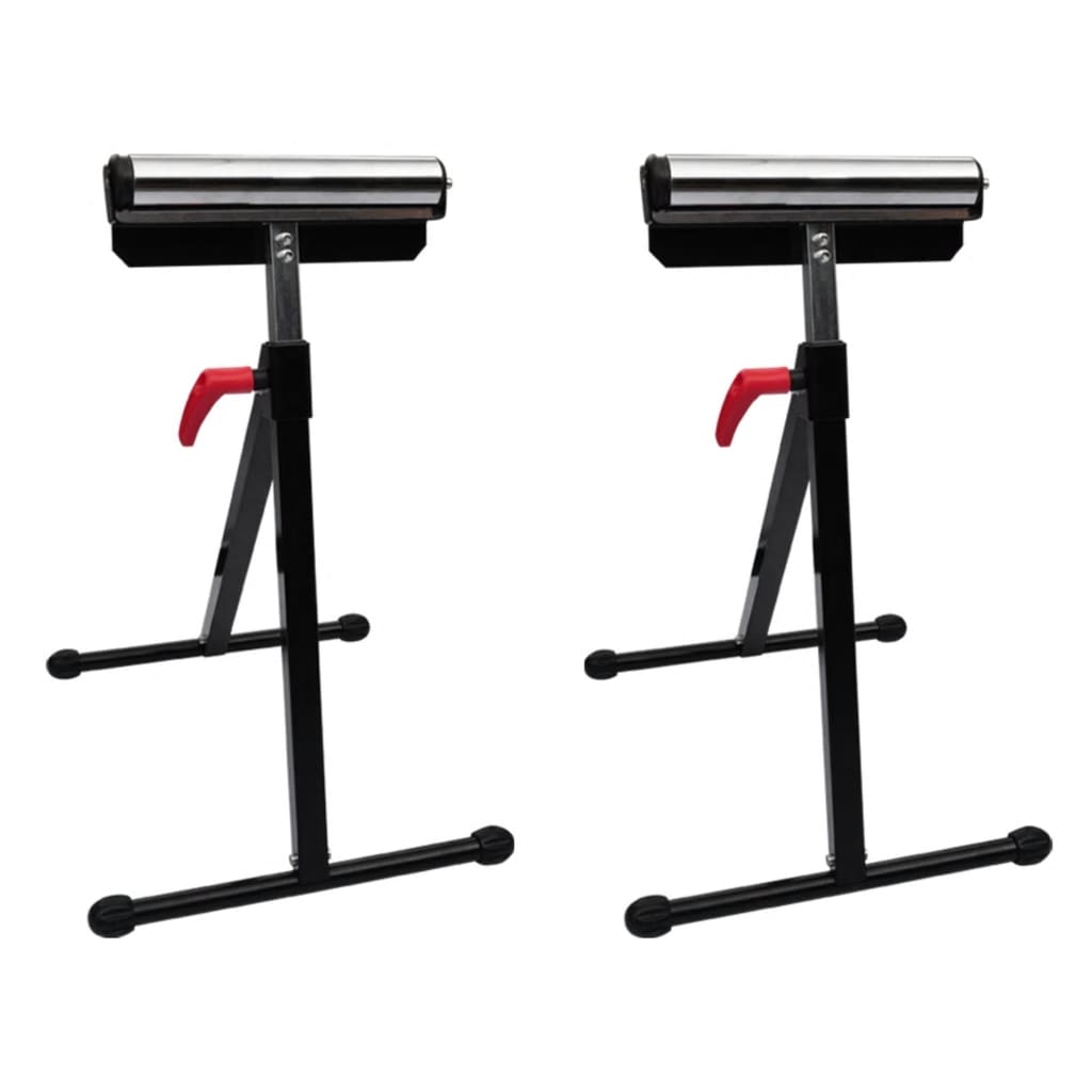 Set of 2 Adjustable Roller Stands