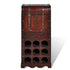 Wooden Wine Rack for 9 Bottles with Storage