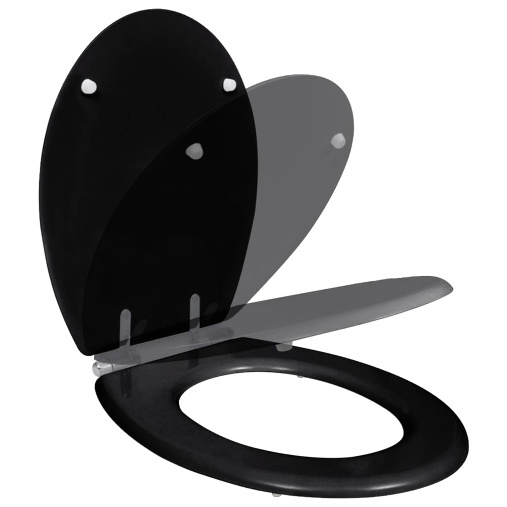 Toilet Seats with Soft Close Lids MDF Black