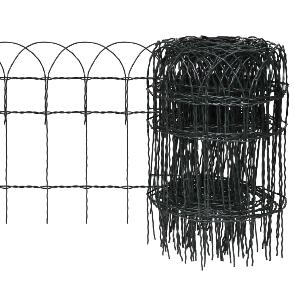 Garden Border Fence Powder-coated Iron 10x0.4 m