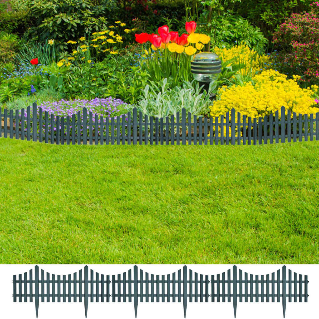 17 pcs Lawn Dividers 10 m Green