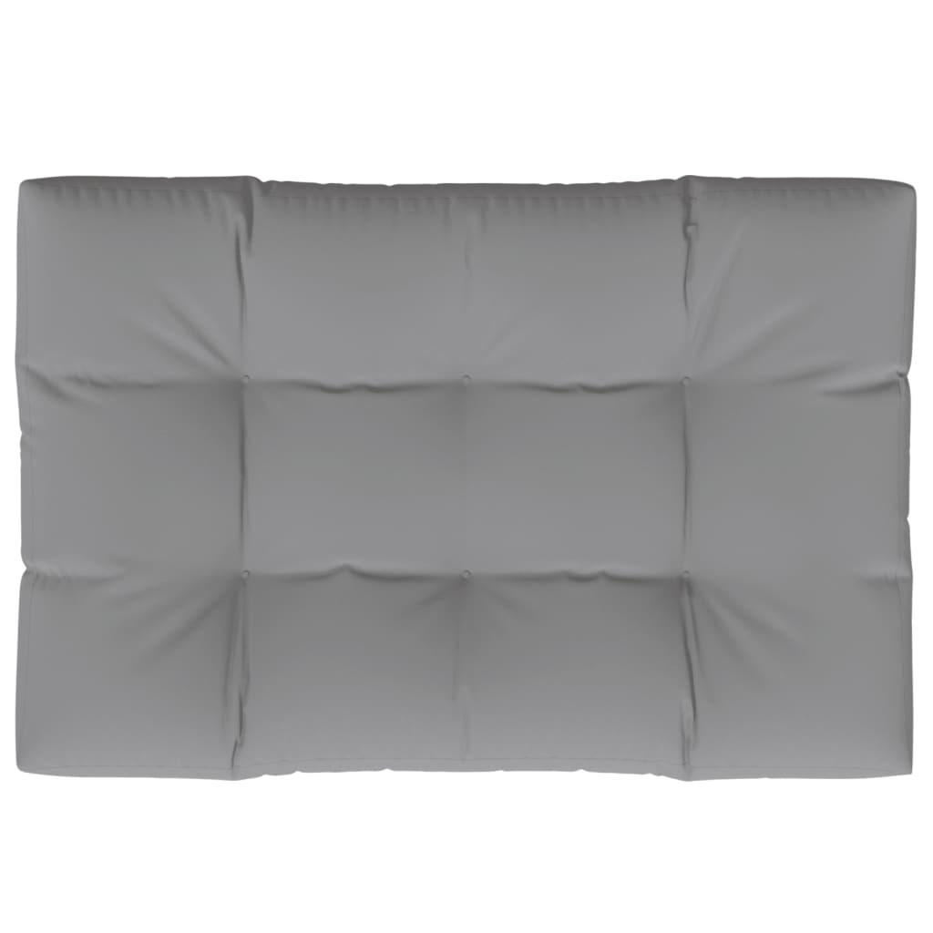 Pallet Cushion 120x80x12 cm Grey Fabric