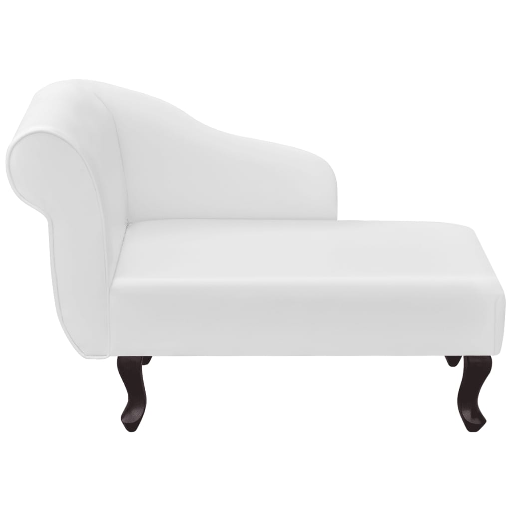 Chaise Longue White Faux Leather