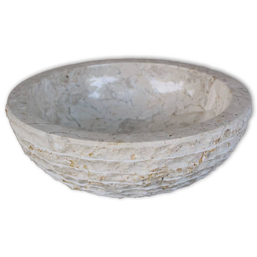 Basin Marble 40 cm Cream