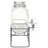 Beverage Dispensers 2 pcs with Stand 2 x 4  L Glass