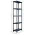 Storage Shelf Racks 5 pcs Black 125 kg 60x30x180 cm Plastic