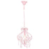 Ceiling Lamp with Beads Pink Round E14