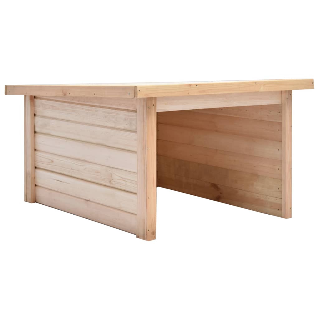 Lawn Mower Garage 92x104x59.5 cm Solid Pine Wood 19 mm