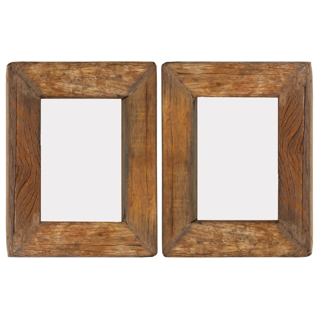 Photo Frames 2 pcs 23x28 cm Solid Reclaimed Wood and Glass