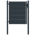 Fence Gate PVC and Steel 100x101 cm Anthracite