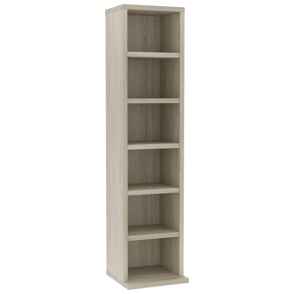 CD Cabinet Sonoma Oak 21x20x88 cm Engineered Wood