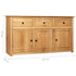 Sideboard 135x40x80 cm Solid Pinewood Panama Range