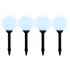 Outdoor Pathway Lamps 8 pcs LED 15 cm with Ground Spike