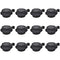 Outdoor Solar Fence Lamps 12 pcs LED Black