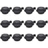 Outdoor Solar Fence Lamps 12 pcs LED Black