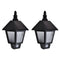 Solar Wall Lamps 2 pcs with Motion Sensor Black