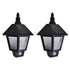 Solar Wall Lamps 2 pcs with Motion Sensor Black