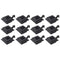 Outdoor Solar Lamps 12 pcs LED Square 12 cm Black