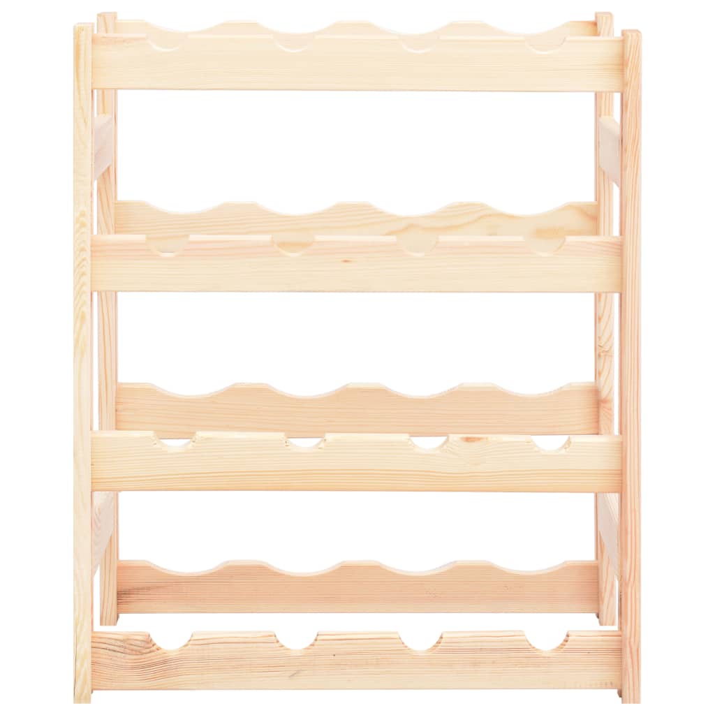 Wine Rack for 16 Bottles Solid Wood Pine