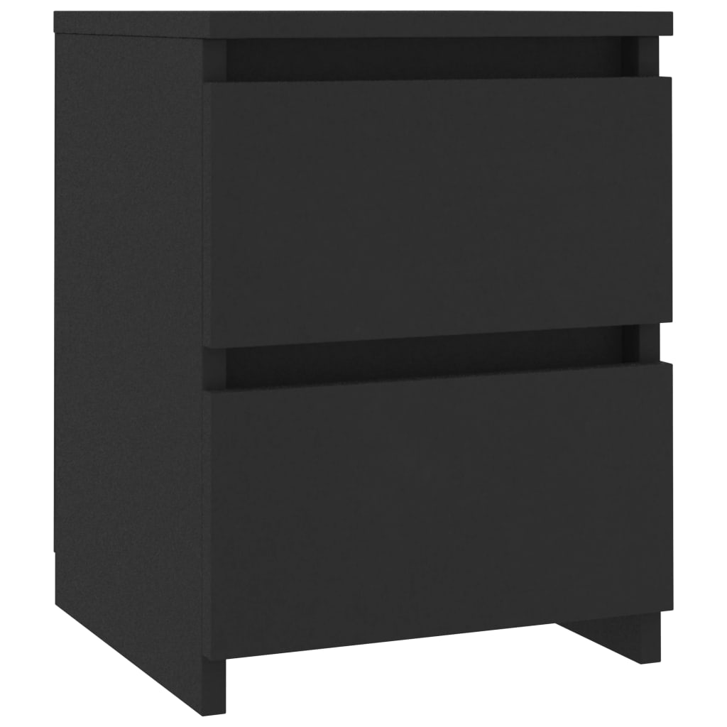 Bedside Cabinet Black 30x30x40 cm Engineered Wood