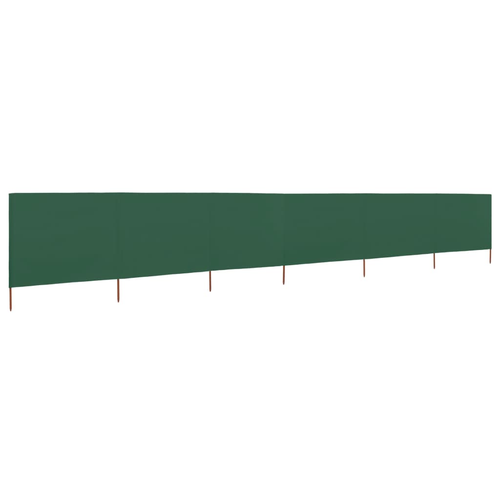 6-panel Wind Screen Fabric 800x160 cm Green