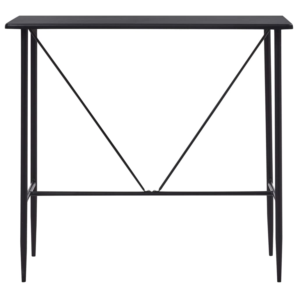 Bar Table Black 120x60x110 cm MDF