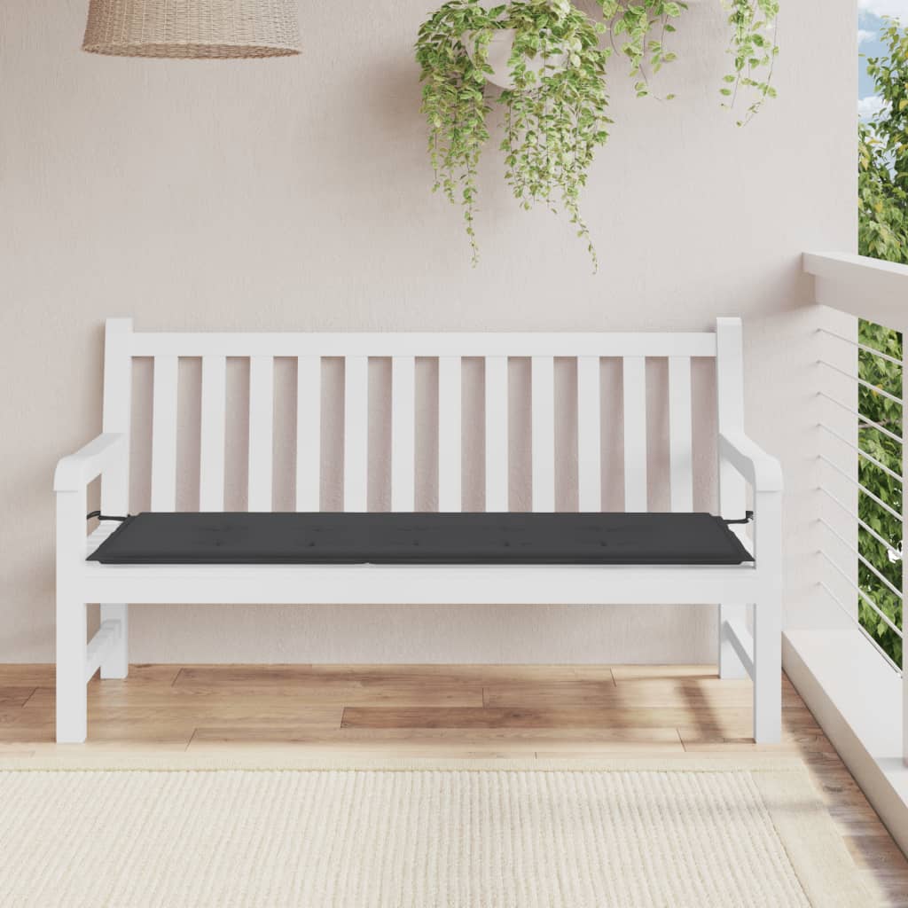 Garden Bench Cushion Black 150x50x4 cm Oxford Fabric