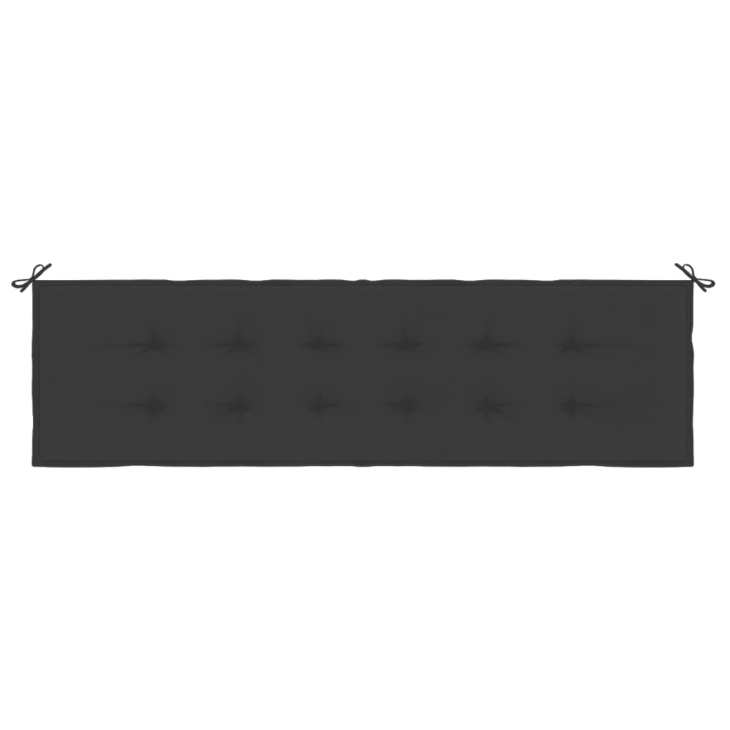 Garden Bench Cushion Black 180x50x4 cm Oxford Fabric