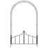 Garden Arch with Gate Black 138x40x238 cm Iron
