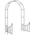 Garden Arch with Gate Black 138x40x238 cm Iron