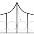 Garden Arch with Gate Black 138x40x238 cm Iron