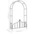 Garden Arch with Gate Black 138x40x238 cm Iron