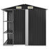 Garden Shed with Rack Anthracite 205x130x183 cm Iron