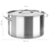 Stock Pot 44 L 45x28 cm Stainless Steel