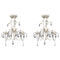Crystal Pendant Ceiling Lamp Chandeliers 2 pcs Elegant White