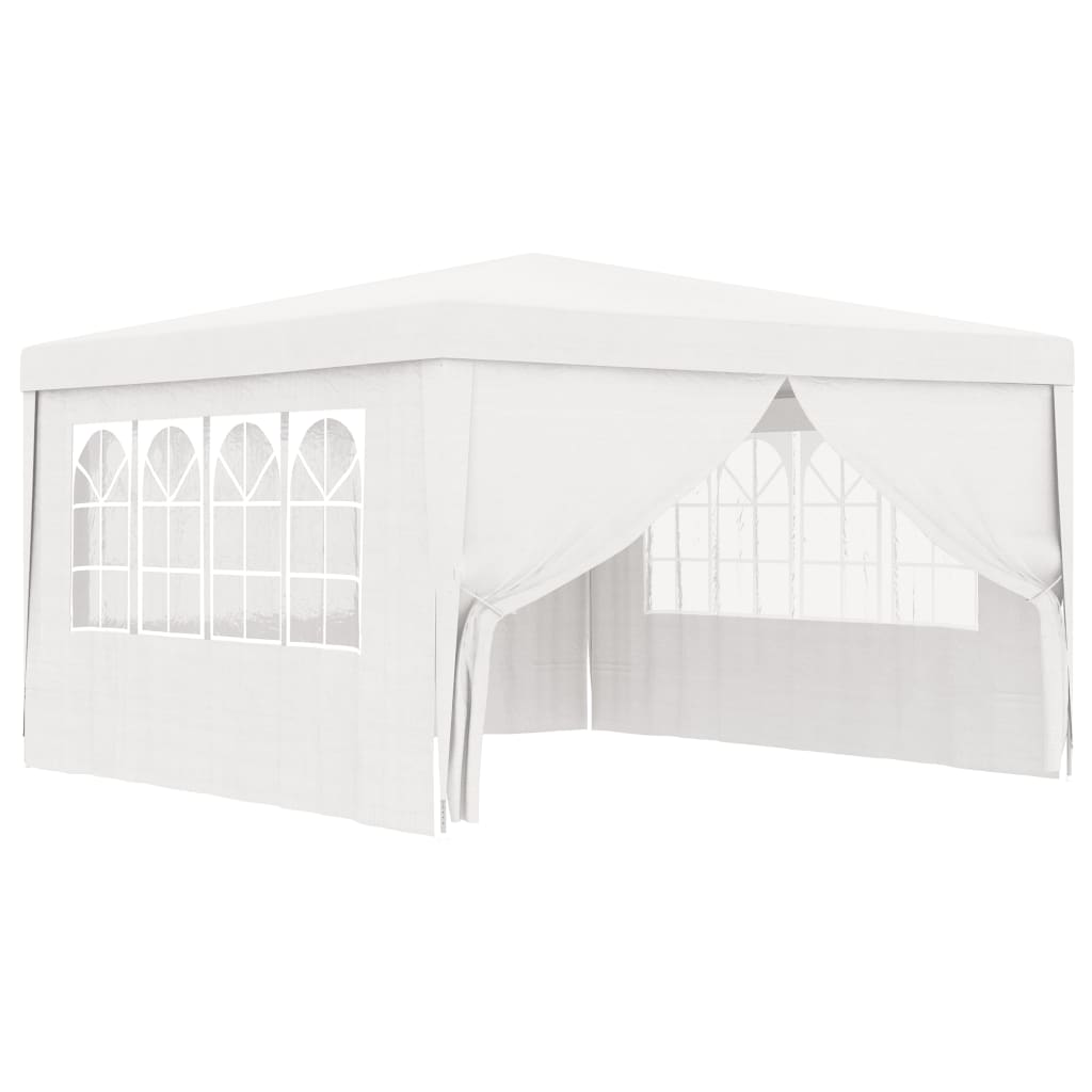 Professional Party Tent with Side Walls 4x4 m White 90 g/m²