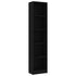 5-Tier Book Cabinet Black 40x24x175 cm Engineered Wood