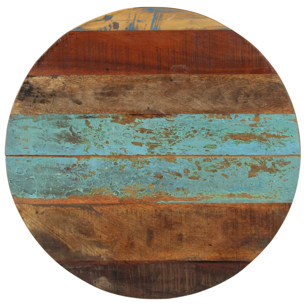 Round Table Top 60 cm 15-16 mm Solid Reclaimed Wood