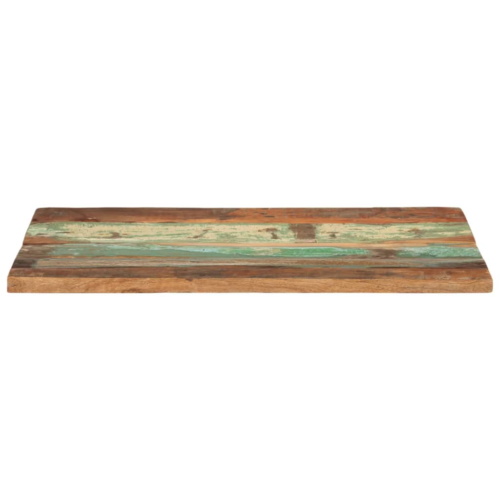 Rectangular Table Top 60x80 cm 25-27 mm Solid Wood Reclaimed