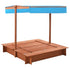 Sandbox with Roof Firwood 122x120x123 cm